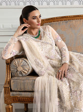 Crimson X Saira Shakira Embroidered Tulle 3 Piece Unstitched Suit CSS24W D-04 A SWAROVSKI AFFAIR